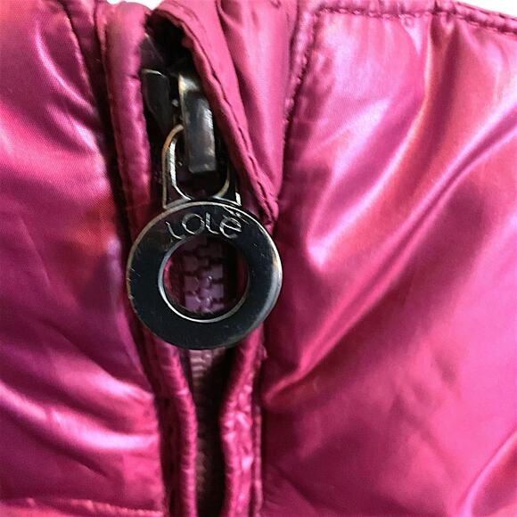 Lolë Women's Hooded Down Puffer Coat - XS (2-4) - Red Burgundy Full Zip Fitted - Picture 16 of 16